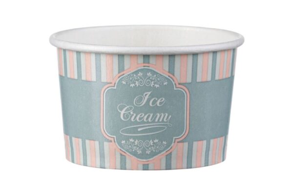 Paper Ice Cream Bowl Patisserie Design 4 oz | Intertan S.A.