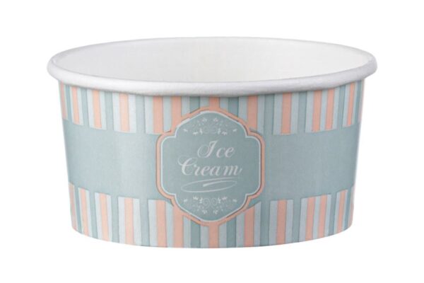 Paper Ice Cream Bowl Patisserie Design 5 oz | Intertan S.A.