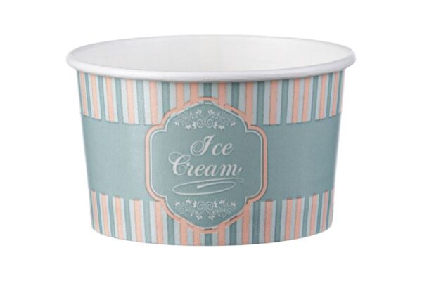 Paper Ice Cream Bowl Patisserie Design 6 oz | Intertan S.A.