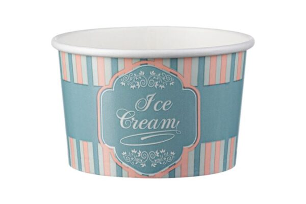 Paper Ice Cream Bowl Patisserie Design 8 oz | Intertan S.A.