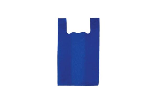 HDPE DELUXE T-SHIRT BAGS 37cm BLUE 10packX1kg | Intertan S.A.