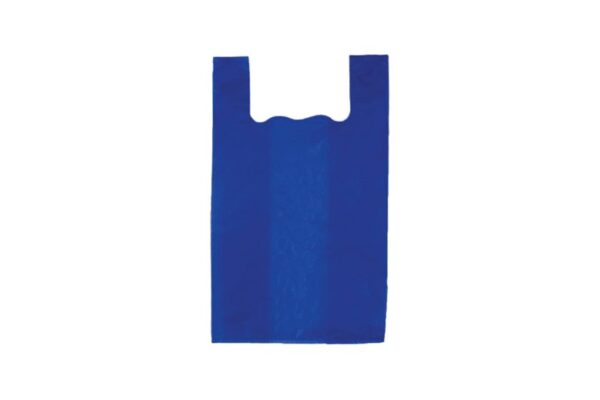 HDPE DELUXE T-SHIRT BAGS 50cm BLUE 10packX1kg | Intertan S.A.
