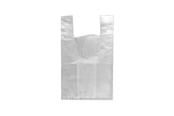 HDPE DELUXE T-SHIRT BAGS 50cm TRANSPARENT 10packX1kg | Intertan S.A.