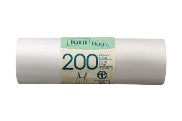 TRANSPARENT T-SHIRT BAGS HEAVY DUTY 60cm 20rollsx200pcs. | Intertan S.A.