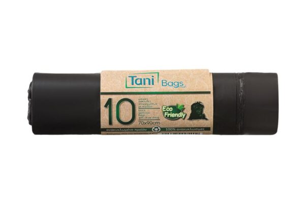 Black Garbage bags with drawstring on a roll 70x90cm | Intertan S.A.