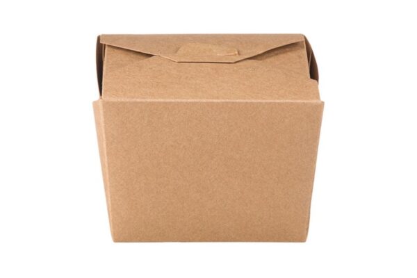 RECTANGULAR KRAFT FOOD BOX FOLDER (11x10.5x9) 1200ml 8x25pcs. | Intertan S.A.