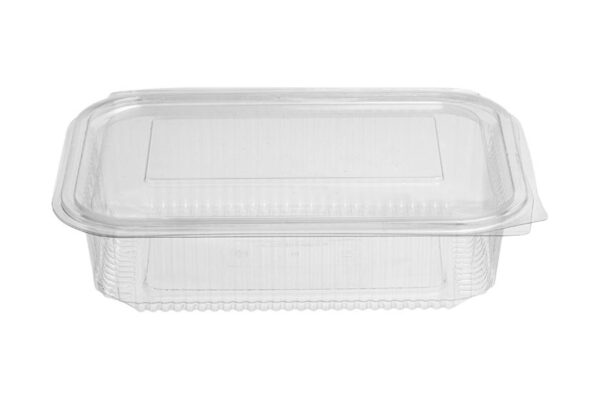 PET Rectangular Container 1500 ml with Hinged Flat Lid | Intertan S.A.