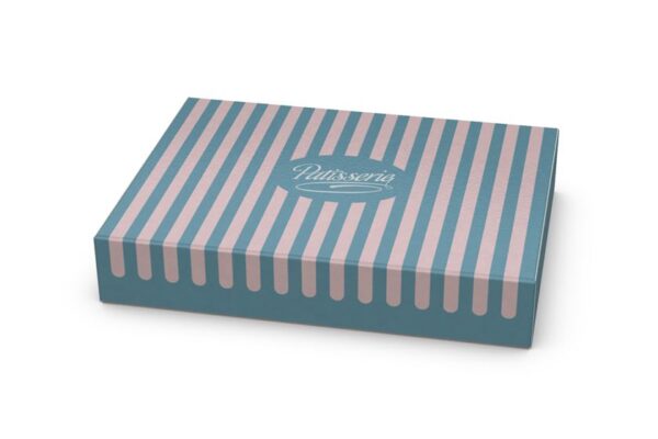 Pastry Boxes with Inner Metalised PET Coating Patisserie Design (Large) | Intertan S.A.