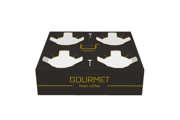 Xάρτινη Ποτηροθήκη Gourmet- 4 θέσεων | ΙΝΤΕΡΤΑΝ Α.Ε.
