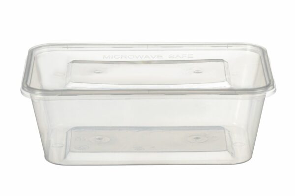 Food Container M/W Injection 1000 ml. Rectangular Transparent Lid 6x50 pcs. | Intertan S.A.