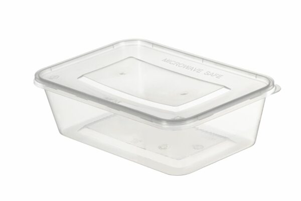 PP Food Containers M/W Transparent Lid 650 ml | Intertan S.A.