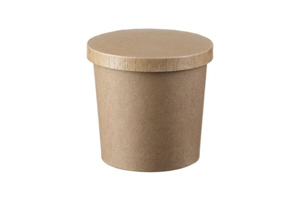 Kraft Paper Cups FSC® for Ice Cream 12oz | Intertan S.A.