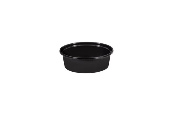 Black PP Sauce Pots with Intergraded Lid 60ml (2oz) | Intertan S.A.