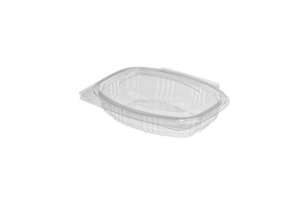 PET Oval Container 250 ml. with Hinged Flat Lid | Intertan S.A.