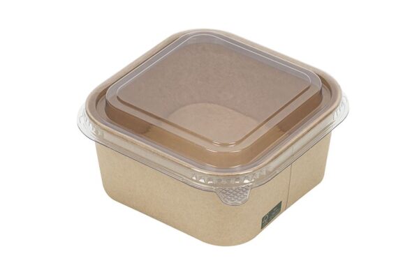 Square Kraft Food Containers FSC® 1000 ml | Intertan S.A.