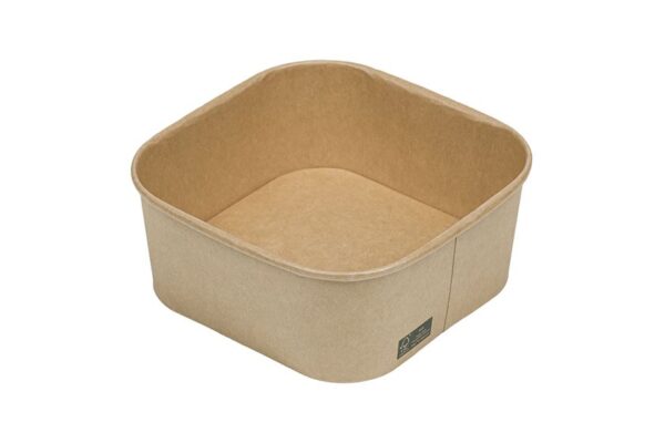 Square Kraft Food Containers FSC® 750 ml | Intertan S.A.