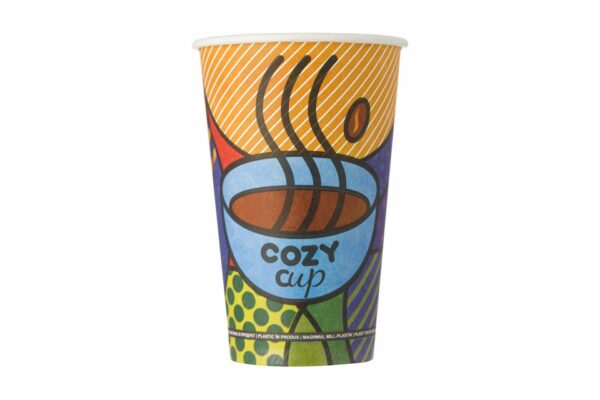 Xάρτινα Ποτήρια Μονού Τοιχώματος 16oz Cozy Cup | ΙΝΤΕΡΤΑΝ Α.Ε.