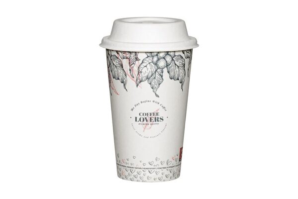 Paper Cup Single Wall 16oz Coffee Lovers | Intertan S.A.