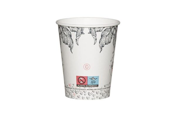 Paper Cup Single Wall 12oz 90 mm Coffee Lovers | Intertan S.A.
