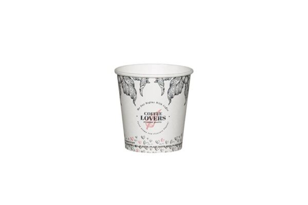 Paper Cup Single Wall 4oz Coffee Lovers | Intertan S.A.