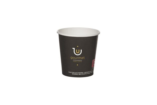 Single Wall Paper Cups 4oz Gourmet Design | Intertan S.A.