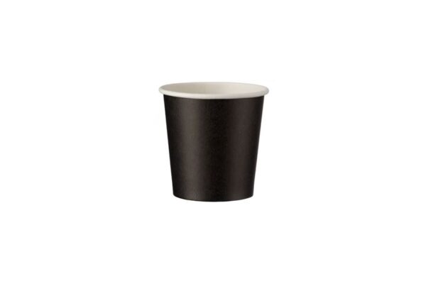Single Wall Paper Cups 4oz Black Colour | Intertan S.A.