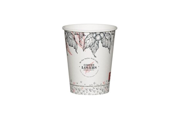 Paper Cup Single Wall 8oz Coffee Lovers | Intertan S.A.