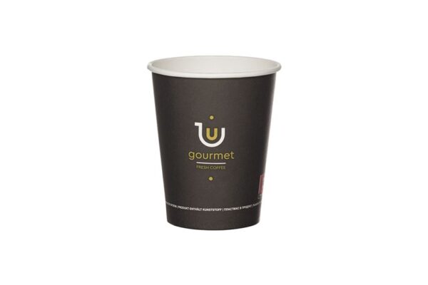 Einwandiger Coffe - To Go Trinkbecher Motiv Gourmet 8 oz | Intertan S.A.