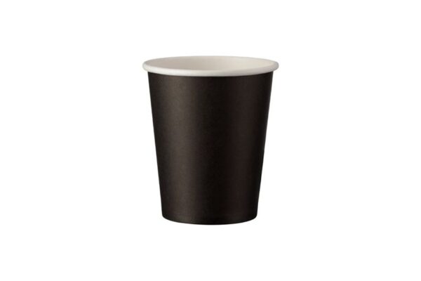 Paper Cup Single Wall 8oz Black Colour | Intertan S.A.