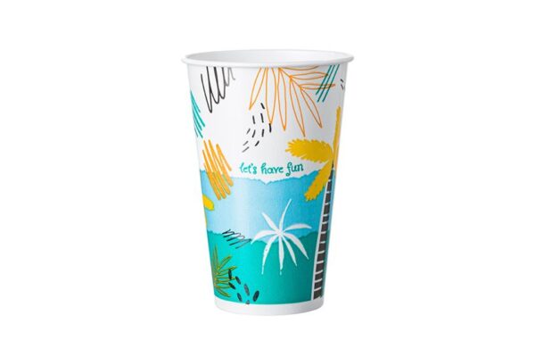 Single Wall Paper Cup 12oz 80 mm Summer Vibes | Intertan S.A.