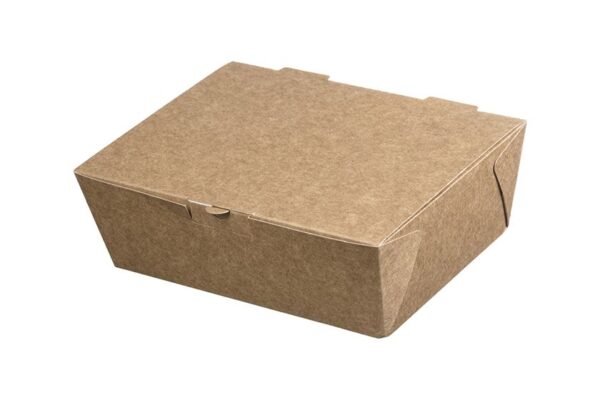 Αυτόματο Κουτί Kraft FSC® για Διπλό Burger Λευκό Εσωτερικό | ΙΝΤΕΡΤΑΝ Α.Ε.