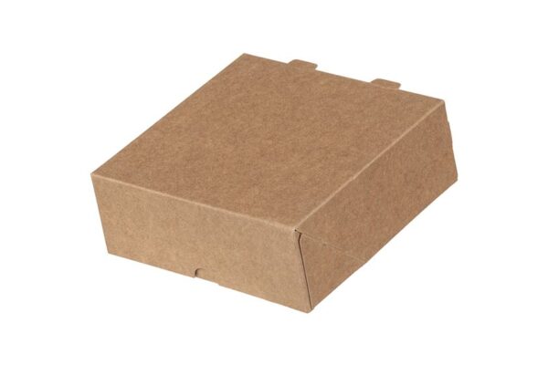 Aυτόματο Κουτί Kraft Πατάτας Λευκό Εσωτερικό 12,8×12,8x5cm. | ΙΝΤΕΡΤΑΝ Α.Ε.