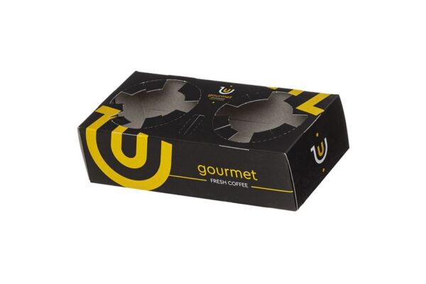 Paper Cupholders 2 Compartments Gourmet Design (New) | Intertan S.A.