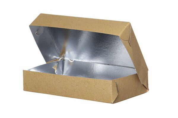 Food Boxes with Metalised PET T22 (23x12.2x4.5) KRAFT DESIGN 10KG | Intertan S.A.