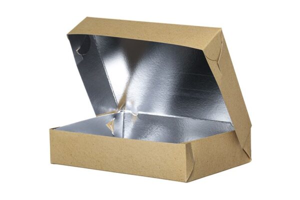 Food Boxes with Metalised PET T37 (22x16x5) KRAFT DESIGN 10KG | Intertan S.A.