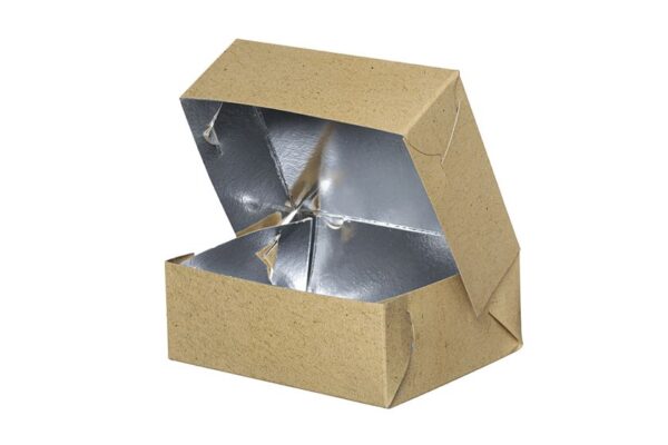 Food Boxes with Metalised PET T3 (19x14.5x8) KRAFT DESIGN 10KG | Intertan S.A.