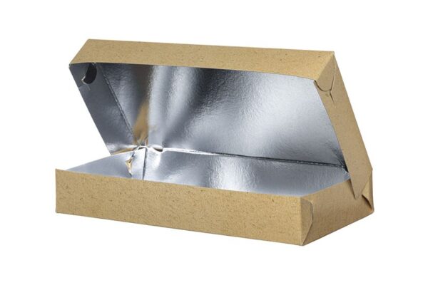Food Boxes with Metalised PET T4 (28x15x4.3) KRAFT DESIGN | Intertan S.A.