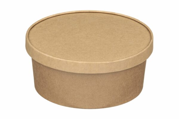 Kraft Lid for Round Food Containers 1300 ml | Intertan S.A.