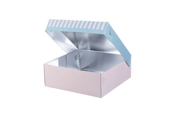 Pastry Boxes with Inner Metalised PET Coating Patisserie Design K10 | Intertan S.A.