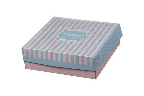 Pastry Boxes with Inner Metalised PET Coating Patisserie Design K15 | Intertan S.A.
