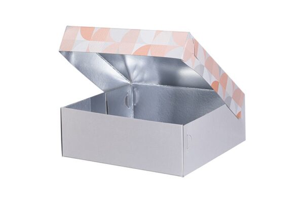Pastry Boxes with Inner Metalised PET Coating Fresh N Sweet Design K15 | Intertan S.A.