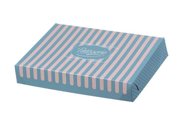 Pastry Boxes with Inner Metalised PET Coating Patisserie Design (Small) | Intertan S.A.