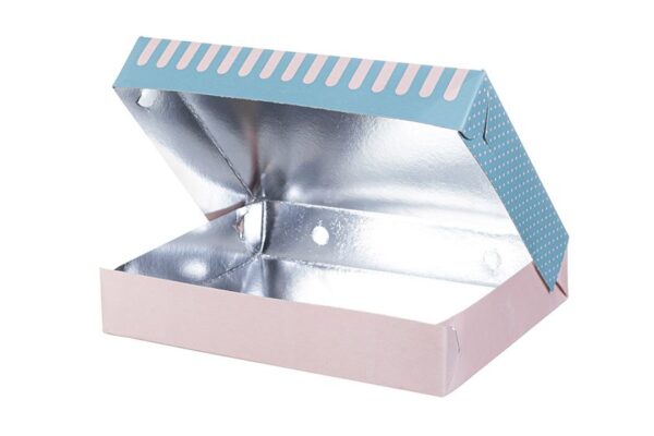 Pastry Boxes with Inner Metalised PET Coating Patisserie Design (Small) | Intertan S.A.