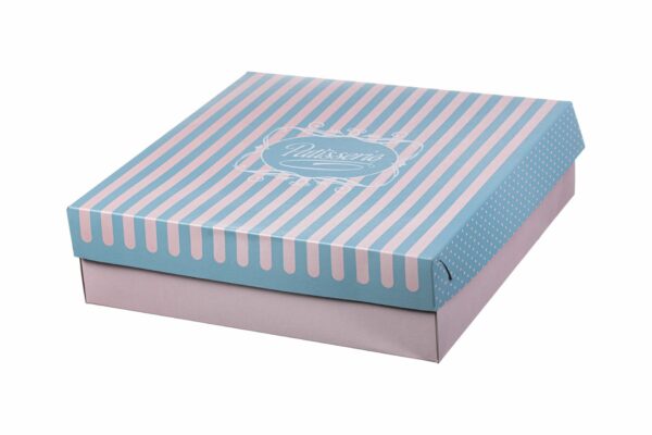 Pastry Boxes with Inner Metalised PET Coating Patisserie Design K30 | Intertan S.A.