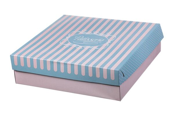 Pastry Boxes with Inner Metalised PET Coating Patisserie Design K35 | Intertan S.A.