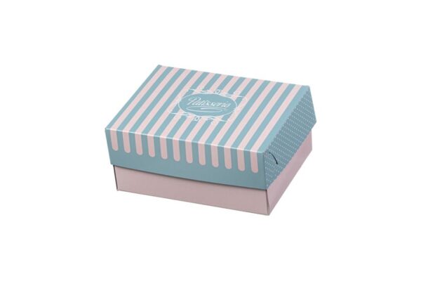 Pastry Boxes with Inner Metalised PET Coating Patisserie Design K4 | Intertan S.A.