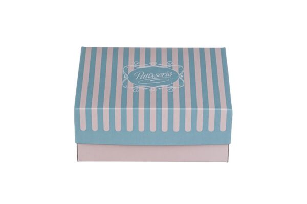 Pastry Boxes with Inner Metalised PET Coating Patisserie Design K6 | Intertan S.A.