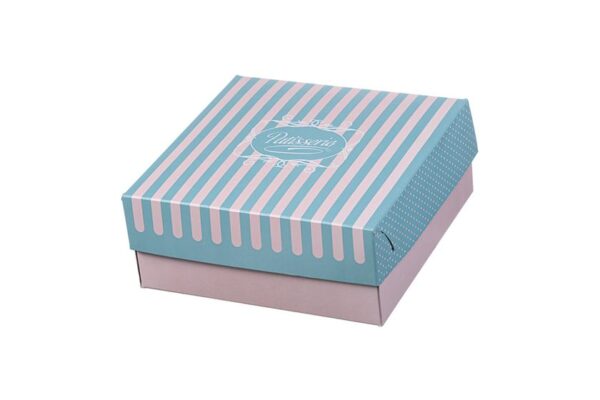 Pastry Boxes with Inner Metalised PET Coating Patisserie Design K8 | Intertan S.A.
