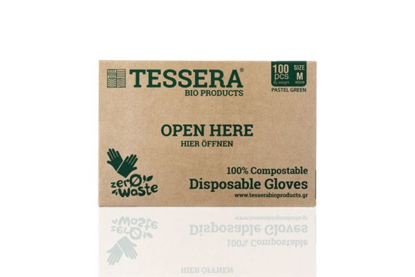 Compostable Gloves Transparent Powder free - Medium | Intertan S.A.