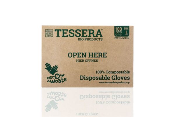 Kompostierbare Handschuhe Transparent Puderfrei - Large | Intertan S.A.
